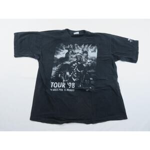 Kamikase Bar 1998 Tour Mexican on Motorcycle Graphic Black T-shirt Sz XL